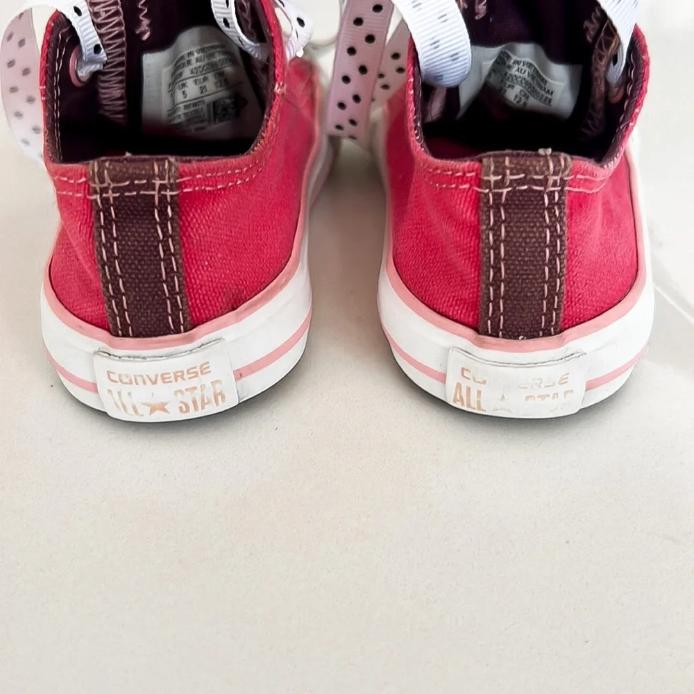 Converse Pink Minnie Mouse Bling Rhinestone Polka Dot Sneakers Little Girl Sz 5